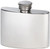 Kidney Shape Flask 2oz Pewter in Plain Polished Finish