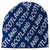 Beanie Hat White Scotland Print Navy Ski Winter Scottish Gift