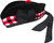Glengarry Hat Black Red Chequered Diced Design