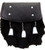 Traditional Scottish Half Dress Sporran Stud Thistle Leather Synthetic Black Rabbit Fur