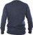 Mens Merino Wool Sweater V-Neck Denim Blue