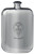 Family Crest Design Pocket Hip Flask 6oz Rounded Polished Pewter Abbot-Douglas