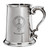 Family Crest Polished Pewter 1 Pint Tankard with Scroll handle Landers-MacCubbin