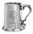 Family Crest Polished Pewter 1 Pint Tankard with Scroll handle MacCuish-MacKeochan