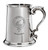 Family Crest Polished Pewter 1 Pint Tankard with Scroll handle MacCuish-MacKeochan