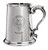 Family Crest Polished Pewter 1 Pint Tankard with Scroll handle MacCuish-MacKeochan