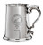 Family Crest Polished Pewter 1 Pint Tankard with Scroll handle Wallace-Yule