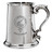 Family Crest Polished Pewter 1 Pint Tankard with Scroll handle Wallace-Yule