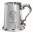 Family Crest Polished Pewter 1 Pint Tankard with Scroll handle Wallace-Yule
