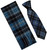 Mens Scarf & Tie Gift Set Wool Tie Clark Ancient Tartan Plaid Design 100% Lambswool Scarf