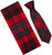Mens Scarf & Tie Gift Set Wool Tie MacIntosh Clan Modern Tartan Plaid Design 100% Lambswool Scarf