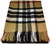 Thomson Camel Scottish Tartan 100% Lambswool Throw Blanket Warm and Soft Plaid Travel Wool Rug