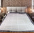 Large Soft Luxury Lambswool Merino Tattersall Throw - Pearl Grey