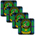 Cooper Clan Crest Square Coasters Set of 4 Cork Backed From Scotland