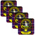 Hunter Clan Crest Square Coasters Set of 4 Cork Backed From Scotland