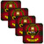 MacNab Clan Crest Square Coasters Set of 4 Cork Backed From Scotland