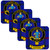 Montgomery Clan Crest Square Coasters Set of 4 Cork Backed From Scotland Montgomery Clan Crest Square Coasters Set of 4 Cork Backed From Scotland