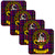 MacDonald Clan Ranald Clan Crest Square Coasters Set of 4 Cork Backed From Scotland MacDonald Clan Ranald Clan Crest Square Coasters Set of 4 Cork Backed From Scotland