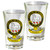 Cochrane Scottish Clan Crest Tequila Slammer Shot Glass Set of 2 Scottish Made
