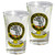 MacIntosh Scottish Clan Crest Tequila Slammer Shot Glass Set of 2 Scottish Made
