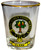 Clark Clan Crest Wee Dram Shot Glass Set of 2 Scottish Made