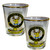 Davidson Clan Crest Wee Dram Shot Glass Set of 2 Scottish Made