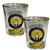 Johnstone Clan Crest Wee Dram Shot Glass Set of 2 Scottish Made