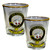 Mitchell Clan Crest Wee Dram Shot Glass Set of 2 Scottish Made