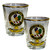 Sinclair Clan Crest Wee Dram Shot Glass Set of 2 Scottish Made
