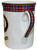 Bone China Coffee Tea Mug MacFarlane Clan Crest Gold Rim Scottish Made