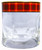 Cameron Clan Crested Tartan Edging Heavy Based Whisky Glass