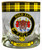 MacLeod Dress Yellow Clan Crested Tartan Edging Heavy Based Whisky Glass