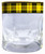 MacLeod Dress Yellow Clan Crested Tartan Edging Heavy Based Whisky Glass