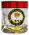 Robertson Clan Crested Tartan Edging Heavy Based Whisky Glass