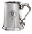 Family Crest Polished Pewter 1 Pint Tankard with Scroll handle MacKerchar-MacSorley