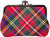Wool Double Coin Purse Medium Sized Scottish Tartan with Metal Clasp Frame