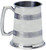 Pewter Tankard Handmade Double Celtic Band Polished Finish 1pt Engravable Great Gift