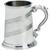 Pewter Tankard Handmade 1pt Diagonal Tribal Satin Band Polished Finish Ornate Great Gift