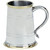 Pewter Tankard Handmade Brass Rimmed Chesterfield Plain Polished 1pt Glass Base Great Gift