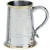 Pewter Tankard Handmade Brass Rimmed Chesterfield Plain Polished 1pt Glass Base Great Gift
