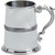 Pewter Tankard Handmade Embossed English Band Style Polished Finish 1pt Ornate Great Gift