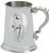 Pewter Tankard Embossed Rugby Union and League Scene Ornate Handle Great Gift