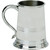 Pewter Tankard Bath Style Triple Banded 1 Pint Ornate Beer Mug Glass Base Great Gift