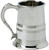 Pewter Tankard Bath Style Middle Banded Ornate Handle Beer Mug Engravable Great Gift
