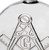 6oz Round pewter Hip Flask With Embossed Masonic Design IdealGift