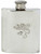 Embossed Rampant Lion Design 4oz Hip Flask Kidney Shape Engravable Great Gift