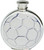 Pewter Hip Flask Round Football Soccer Ball Stamped Screw Top Engravable Great Gift
