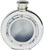 Pewter 6oz Liquor Hip Flask Round with Clear Glass Ship s Porthole Insert