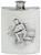 Kings Bowling Hip Flask 4oz Kidney Shape Pewter Engravable on Back Great Gift