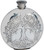 4oz Round Pewter Hip Flask With Embossed Tree of Life Design Ideal Gift